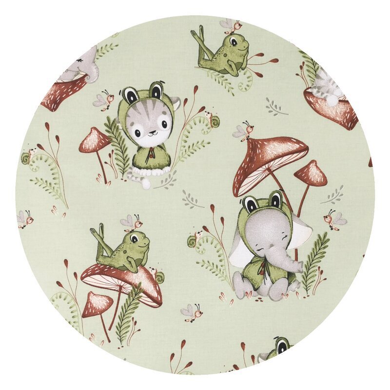 Qmini Cosulet bebelus pentru dormit 75x55 cm din bumbac Frogs
