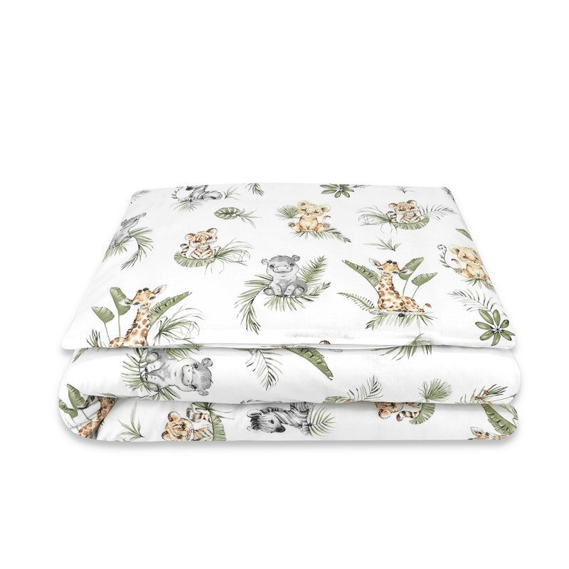 Qmini Lenjerie junior cu 2 piese 140 x 200 cm Safari