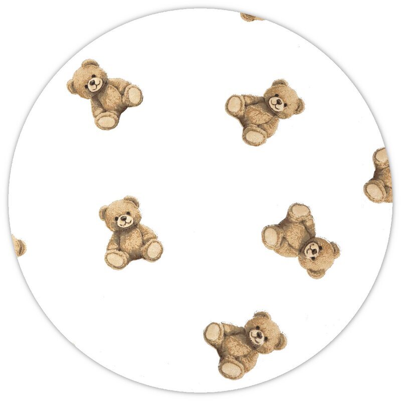 Qmini Lenjerie patut cu 3 piese Aurora Teddy Toys pentru co-sleeper din bumbac certificat Oeko Tex Standard 100