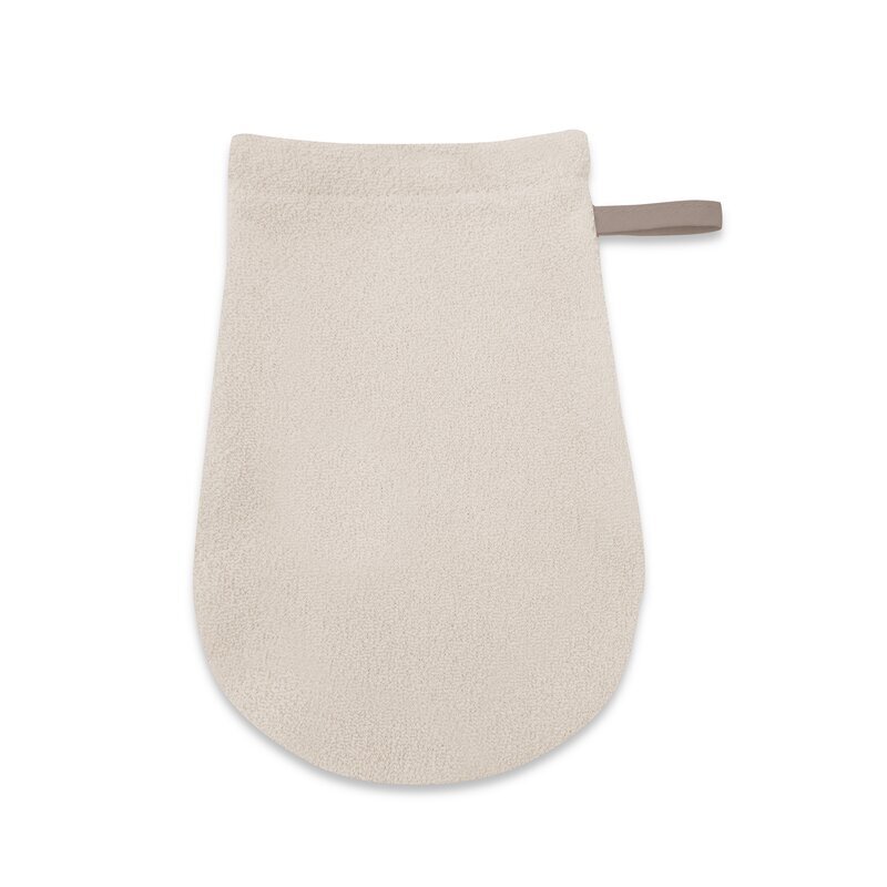 Qmini Manusa de baie Beige 12x21 cm tricot termo-terry din bambus