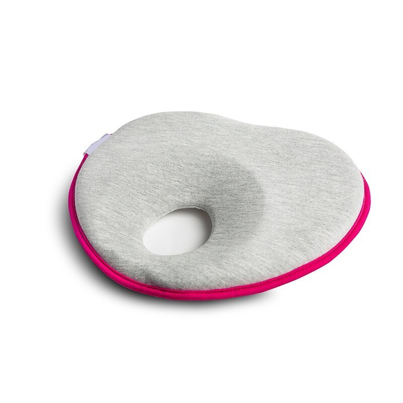 Qmini Perna ergonomica impotriva plagiocefaliei 22x22 cm Roz