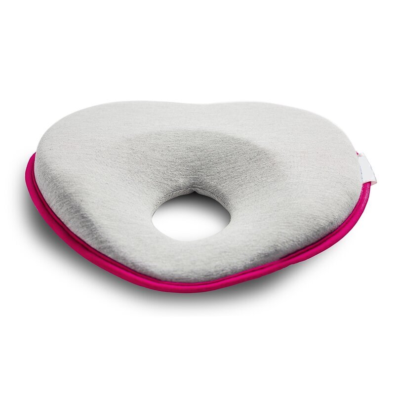 Qmini Perna ergonomica impotriva plagiocefaliei 22x22 cm Roz