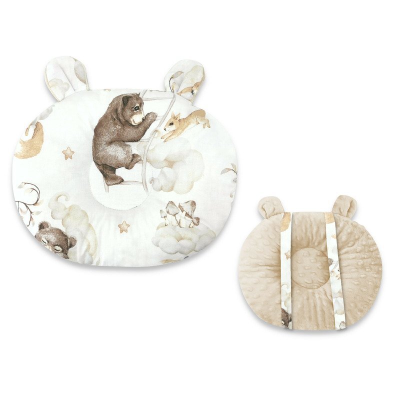 Qmini Perna pentru bebelusi multifunctionala ursulet Minky Teddy Bear and Friends Beige