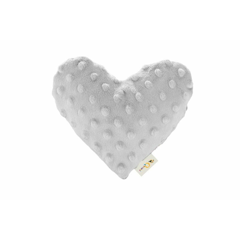 Qmini Pernuta anticolici umpluta cu samburi de cirese Minky Light Grey