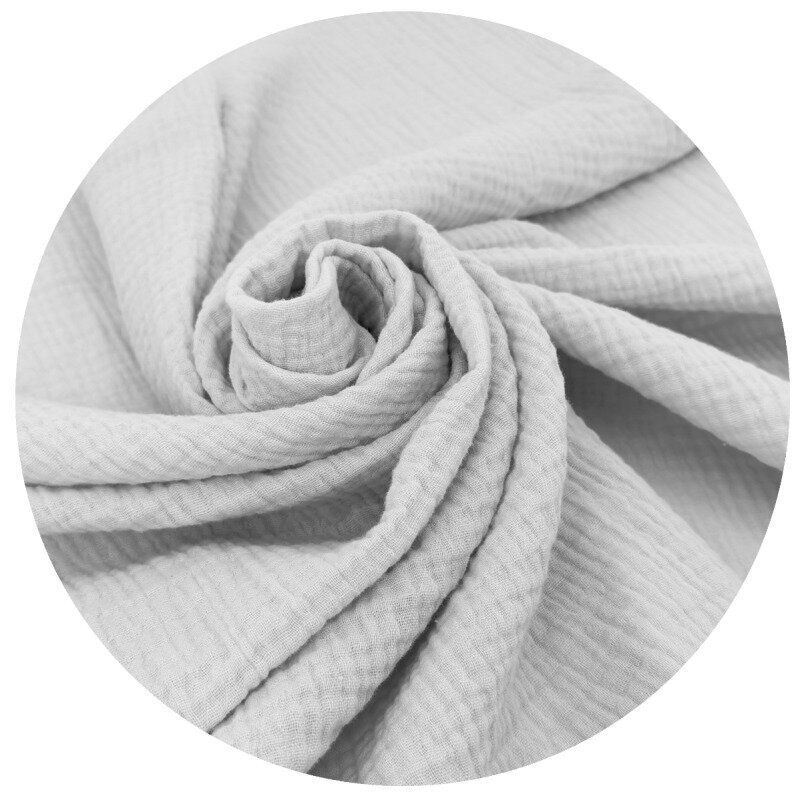 Qmini Sac de dormit Gray cu fermoar de iarna din muselina dubla 70 cm