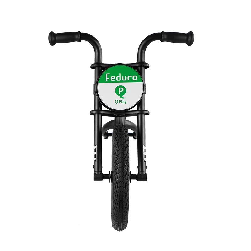 QPlay Bicicleta fara pedale Feduro Verde Balance bike roti 12 inch gonflabile sa ajustabila din piele ecologica varsta 3-6 ani