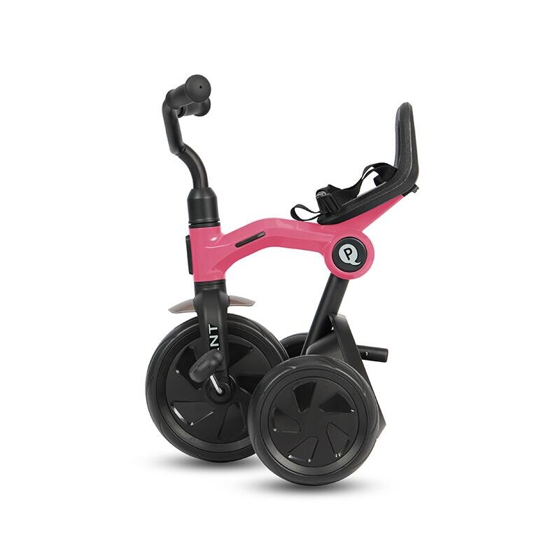 QPlay Tricicleta pentru copii Ant Plus Rose cu roti din spuma EVA pliere compacta cosulet pentru jucarii de la 2 ani pana la 25 kg