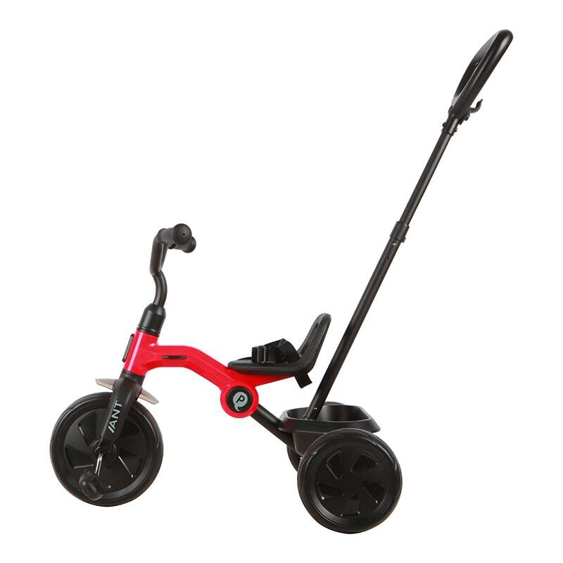 QPlay Tricicleta pentru copii Ant Plus Rosu (2023) cu roti din spuma EVA pliere compacta cosulet pentru jucarii de la 2 ani pana la 25 kg