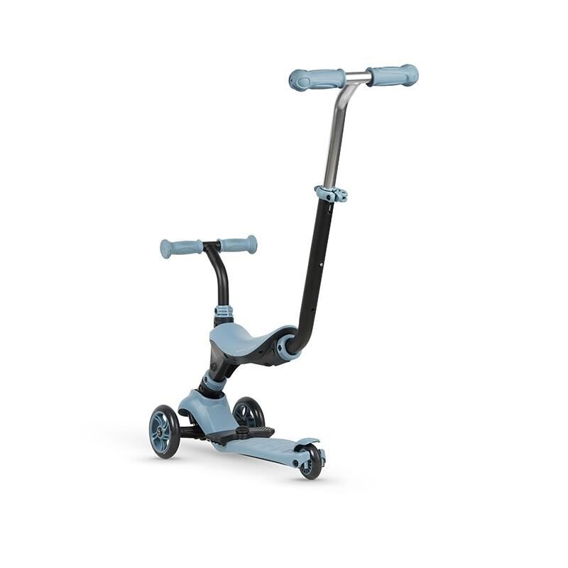 QPlay Trotineta 3in1 Sema Albastru cu scaun maner telescopic si ajustabil suport pentru picioare detasabil greutate suportata 50 kg