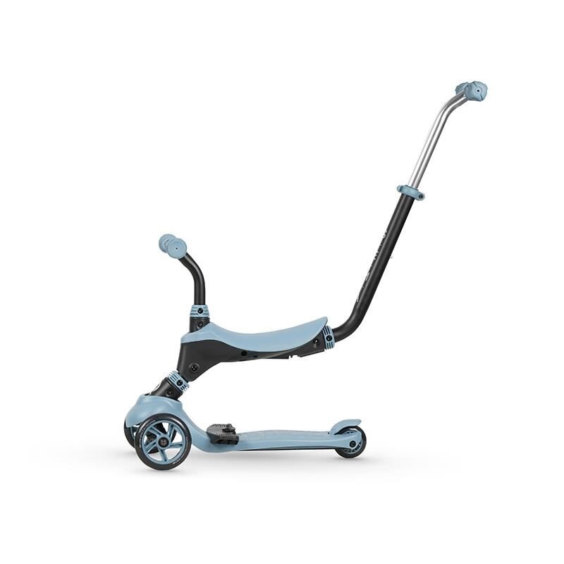 QPlay Trotineta 3in1 Sema Albastru cu scaun maner telescopic si ajustabil suport pentru picioare detasabil greutate suportata 50 kg