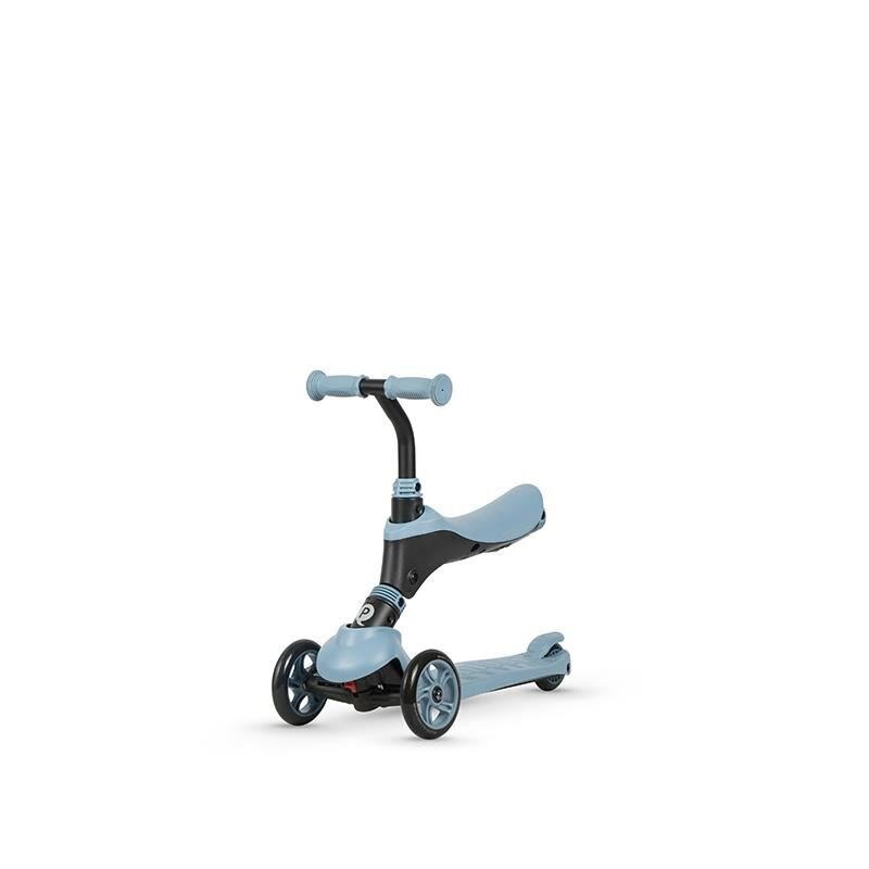 QPlay Trotineta 3in1 Sema Albastru cu scaun maner telescopic si ajustabil suport pentru picioare detasabil greutate suportata 50 kg