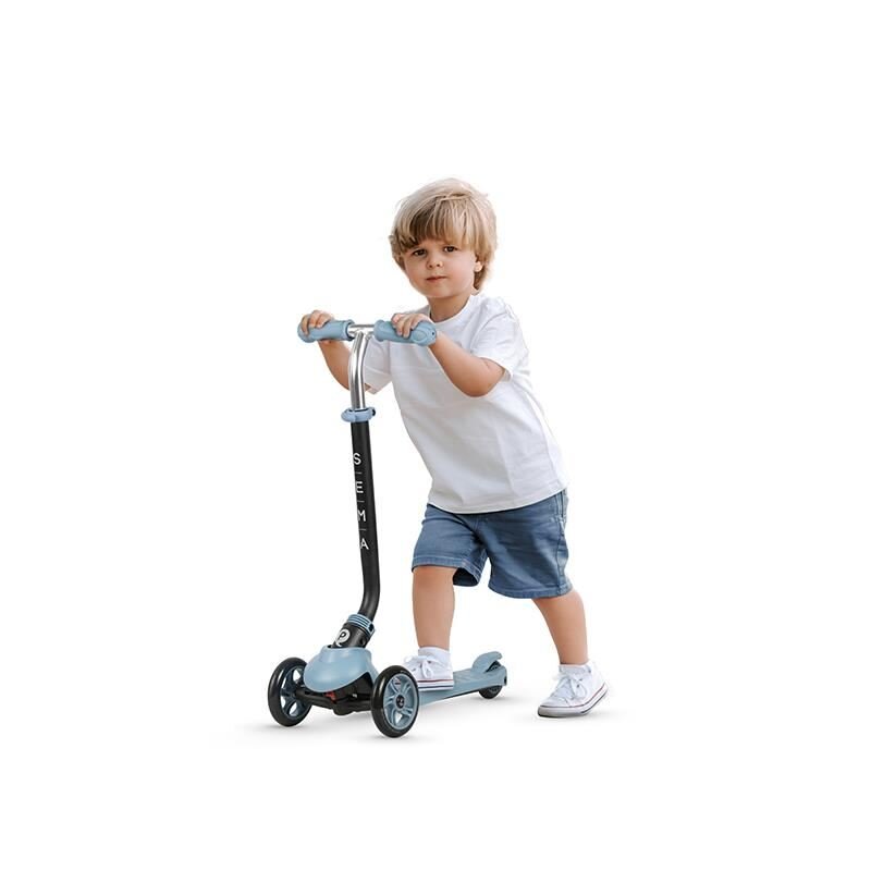 QPlay Trotineta 3in1 Sema Albastru cu scaun maner telescopic si ajustabil suport pentru picioare detasabil greutate suportata 50 kg