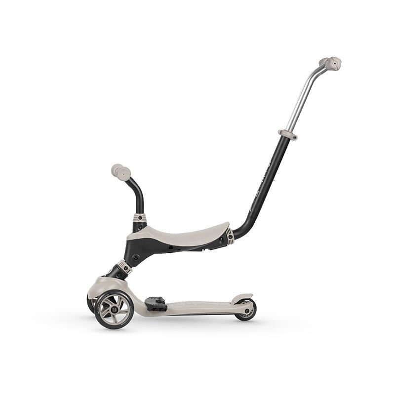 QPlay Trotineta 5in1 Sema Bej cu scaun maner telescopic si ajustabil suport pentru picioare detasabil greutate suportata 50 kg