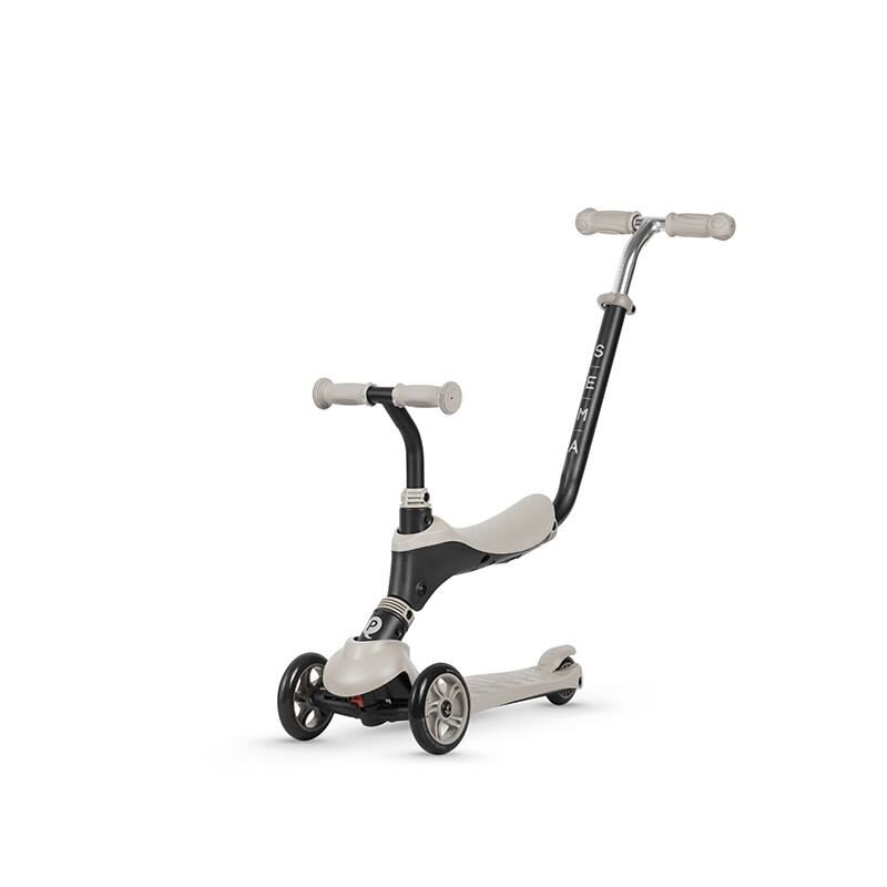 QPlay Trotineta 5in1 Sema Bej cu scaun maner telescopic si ajustabil suport pentru picioare detasabil greutate suportata 50 kg