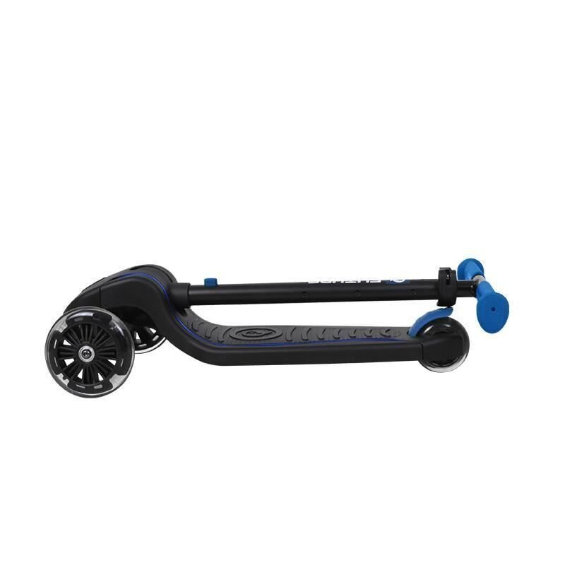 QPlay Trotineta Future albastru 3 roti cu lumini LED pliabila ghidon reglabil platforma antialunecare greutate suportata 50 kg