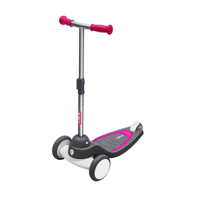 QPlay Trotineta Mika Roz 3 roti cu LED pliabila ghidon reglabil greutate suportata 50 kg varsta 2 ani+