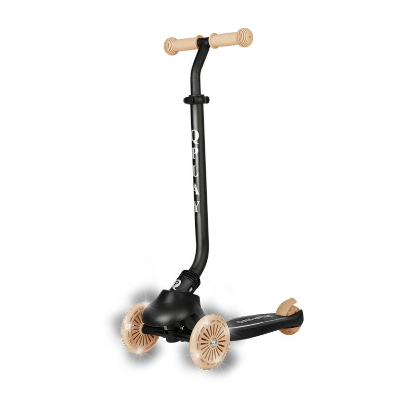 QPlay Trotineta pentru copii Sema EVO Bej 6 in 1 multifunctionala cu scaunel maner telescopic parental inaltime ajustabila cadru din aluminiu greutate admisa 50 kg