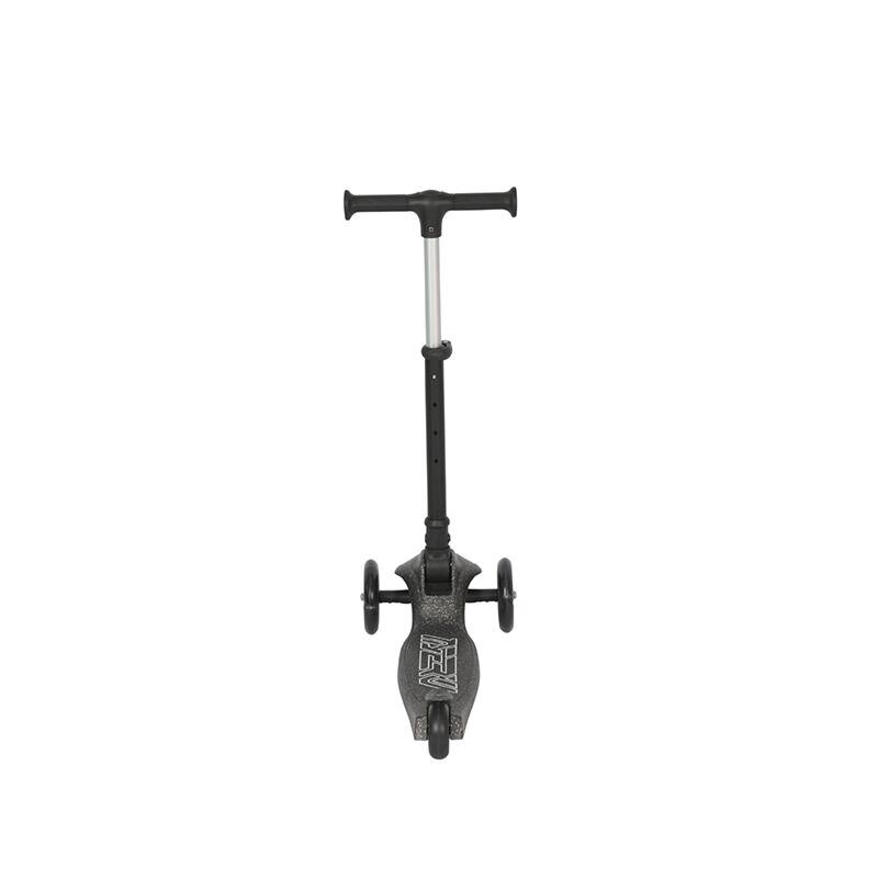 QPlay Trotineta pliabila pentru copii Sparkling Negru roti luminoase cu led platforma antiderapanta ghidon cu inaltime reglabila greutate admisa 50 kg