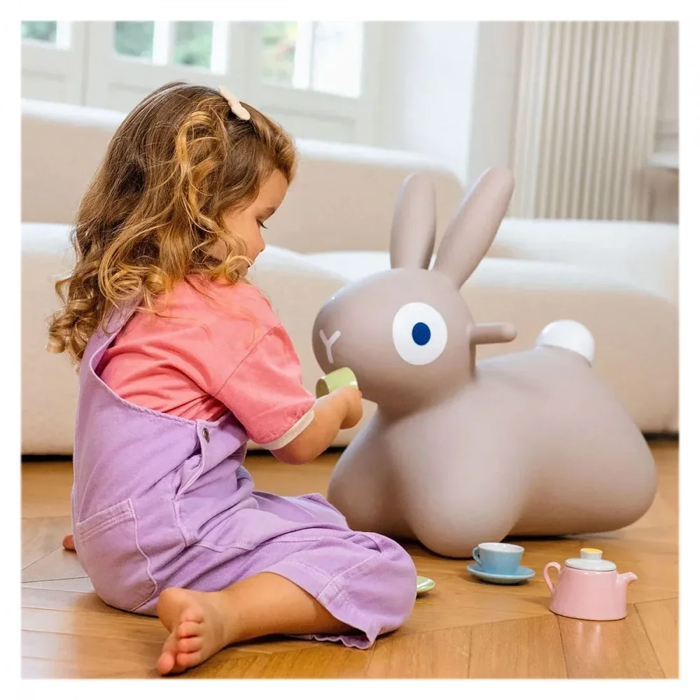 Quut Toys Iepuras gonflabil saltaret Hoppi Bunny gri