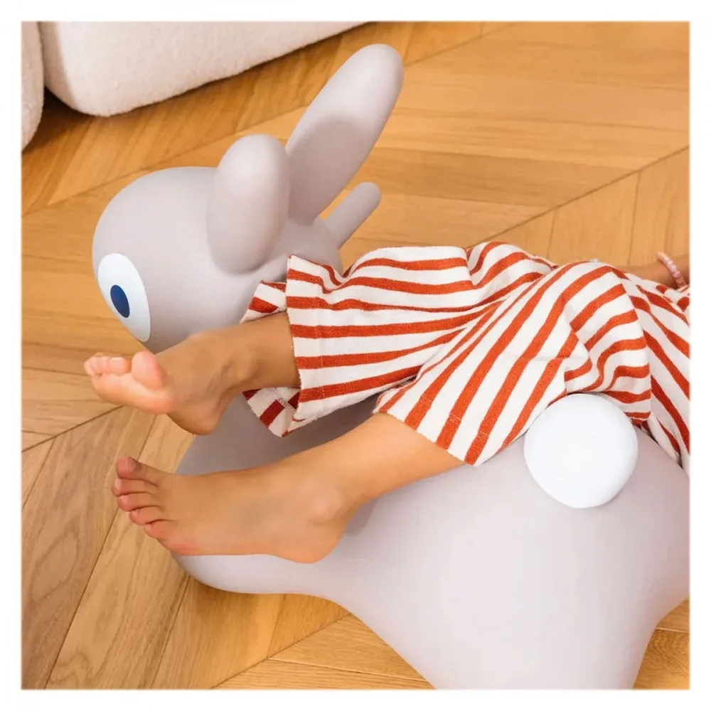 Quut Toys Iepuras gonflabil saltaret Hoppi Bunny gri