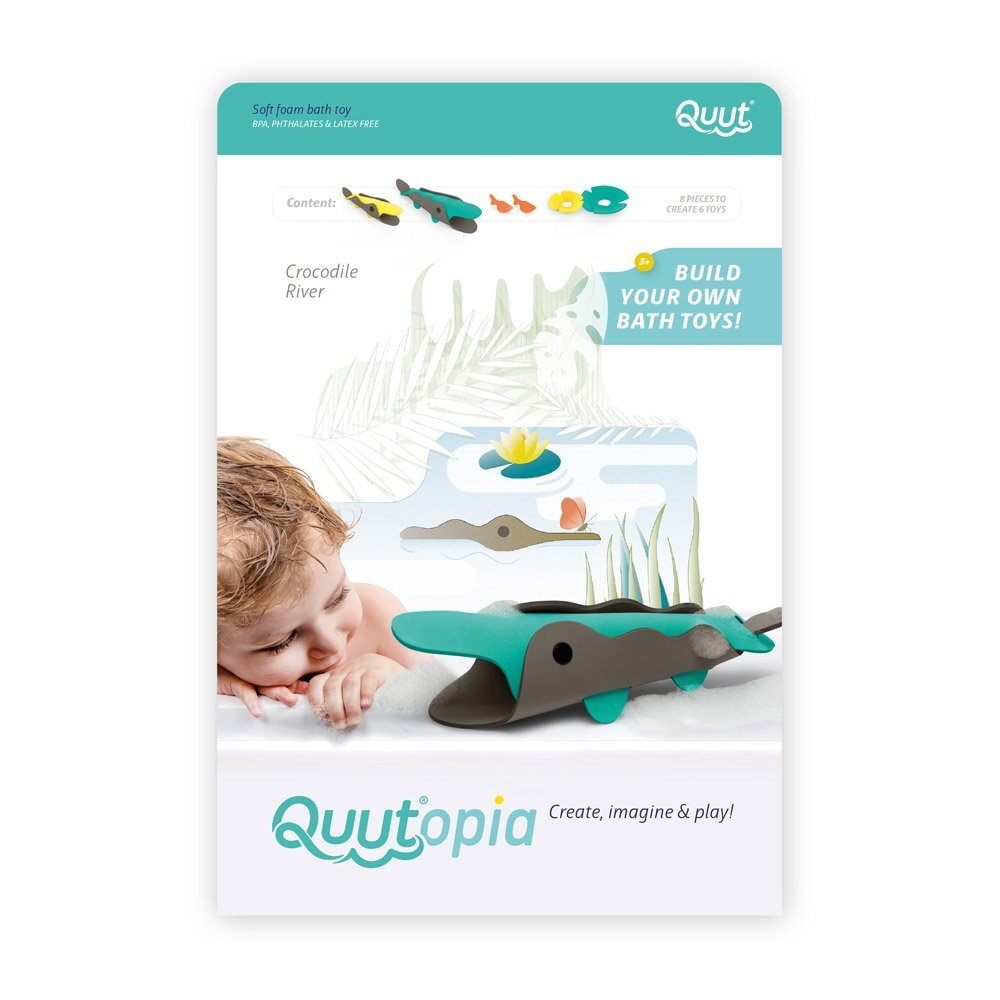 Quut Toys Jucarie creativa de baie Crocodile River