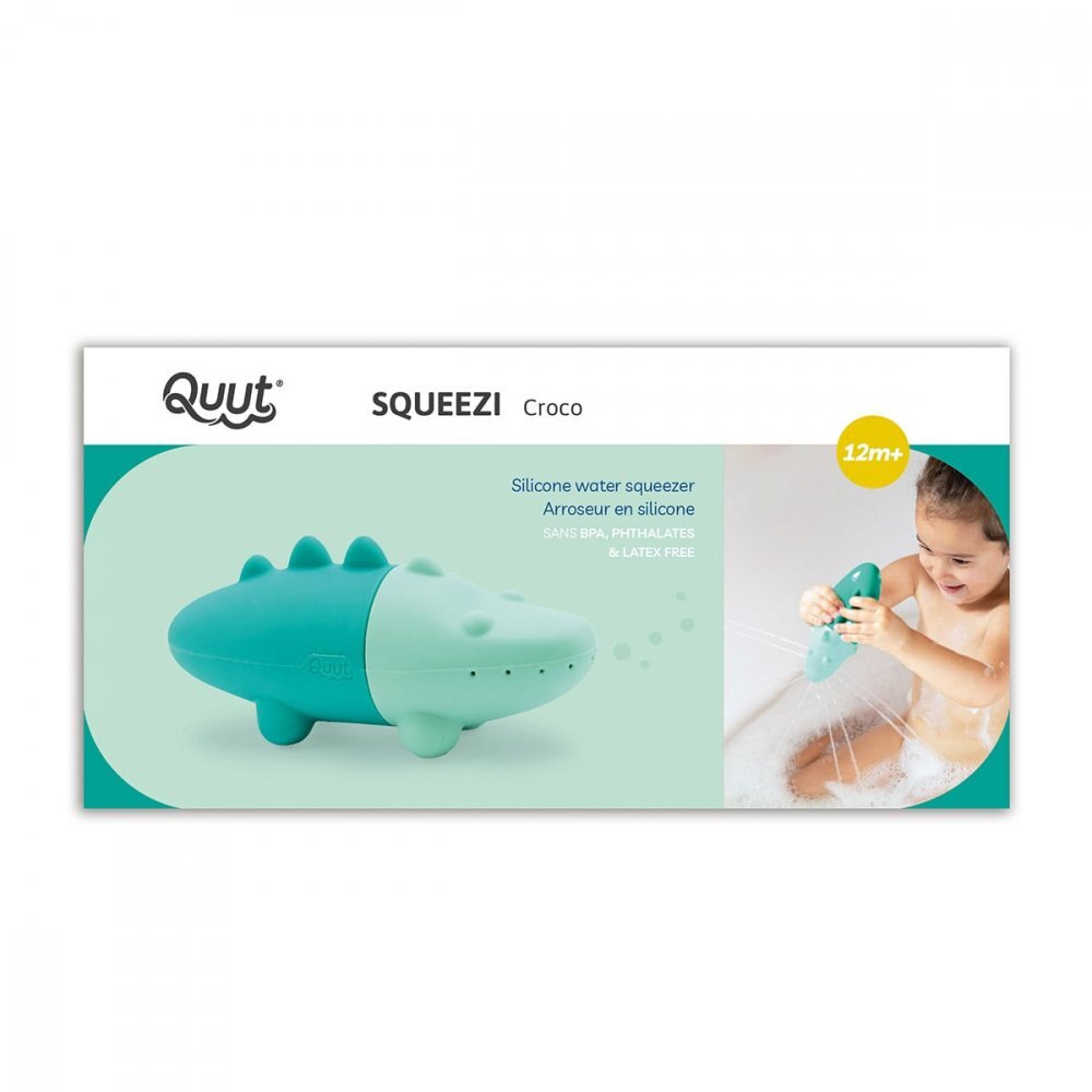 Quut Toys Jucarie stropitoare de baie din silicon Crocodilul Squeezi