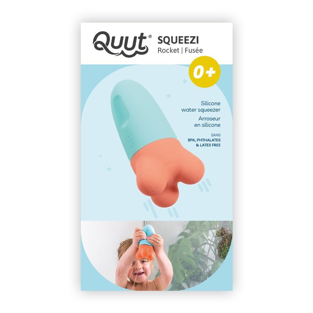 Quut Toys Jucarie stropitoare de baie din silicon Squeezi Rocket