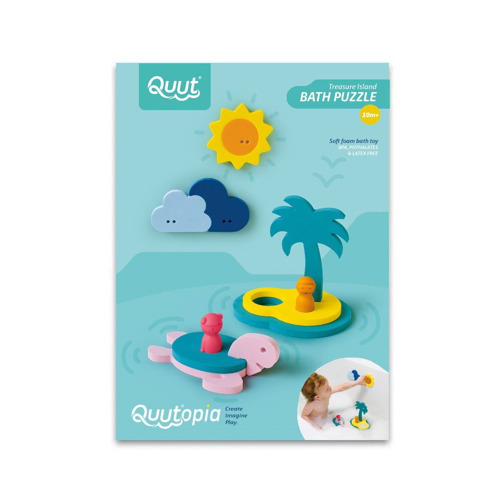 Quut Toys Jucarii de baie din spuma Insula comorilor