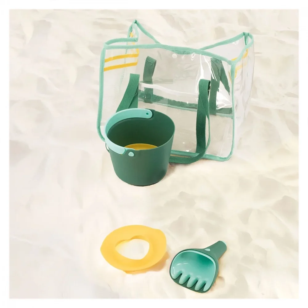 Quut Toys Kit complet verde pentru plaja si nisip