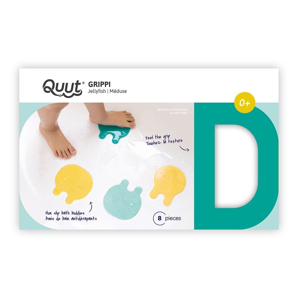 Quut Toys Meduze antiderapante pentru baie Grippi 8 piese