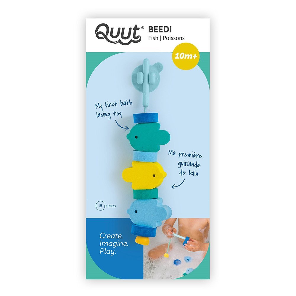 Quut Toys Pestisori colorati de insirat din spuma Beedi Fish
