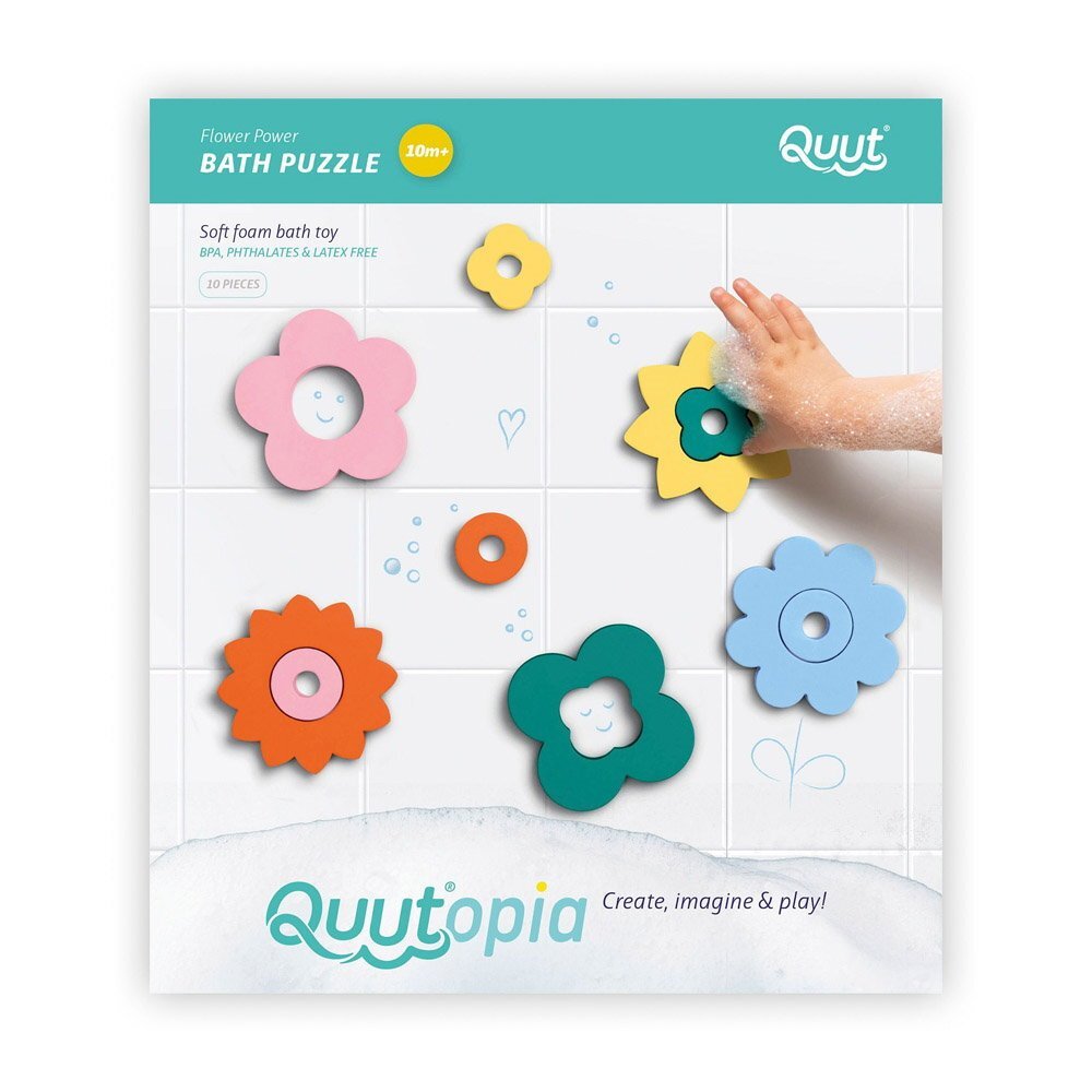 Quut Toys Puzzle de baie 10 piese Flower power