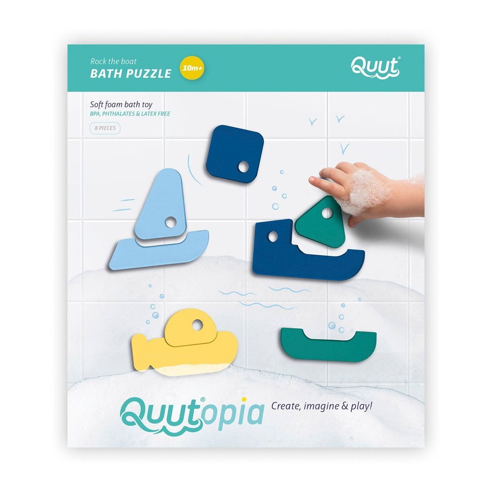 Quut Toys Puzzle de baie 8 piese Barcute colorate