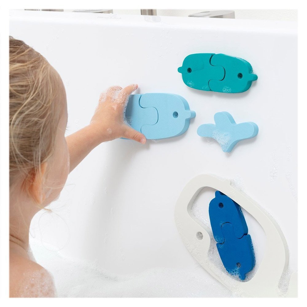 Quut Toys Puzzle de baie Balene si pestisori 11 piese
