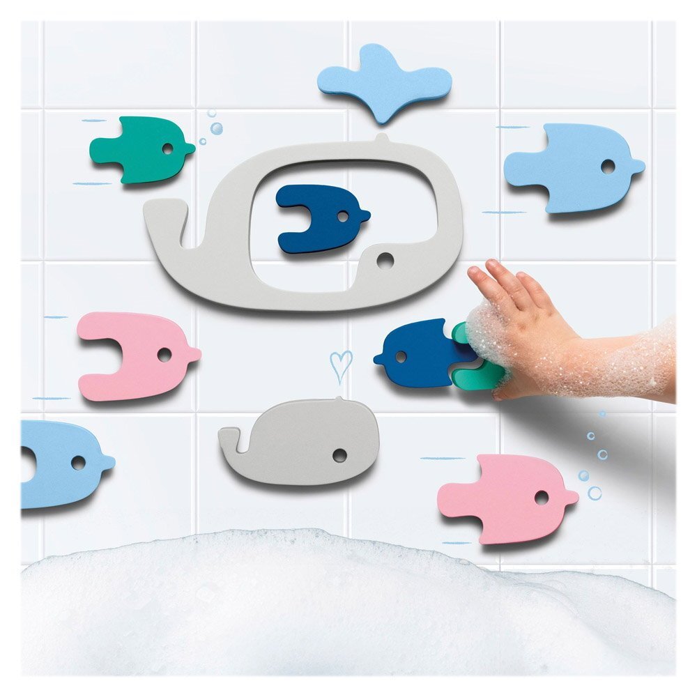 Quut Toys Puzzle de baie Balene si pestisori 11 piese