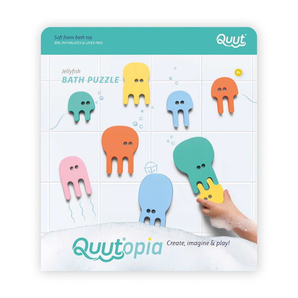 Quut Toys Puzzle de baie Meduze colorate 10 piese