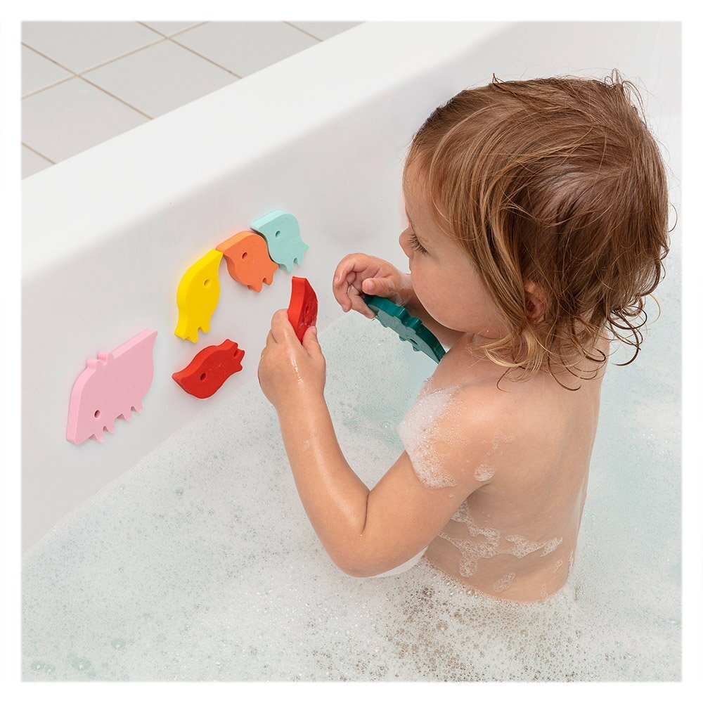 Quut Toys Puzzle de baie pentru copii set 10 piese Parada animalelor
