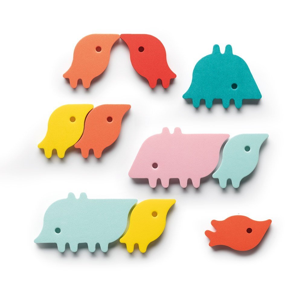 Quut Toys Puzzle de baie pentru copii set 10 piese Parada animalelor
