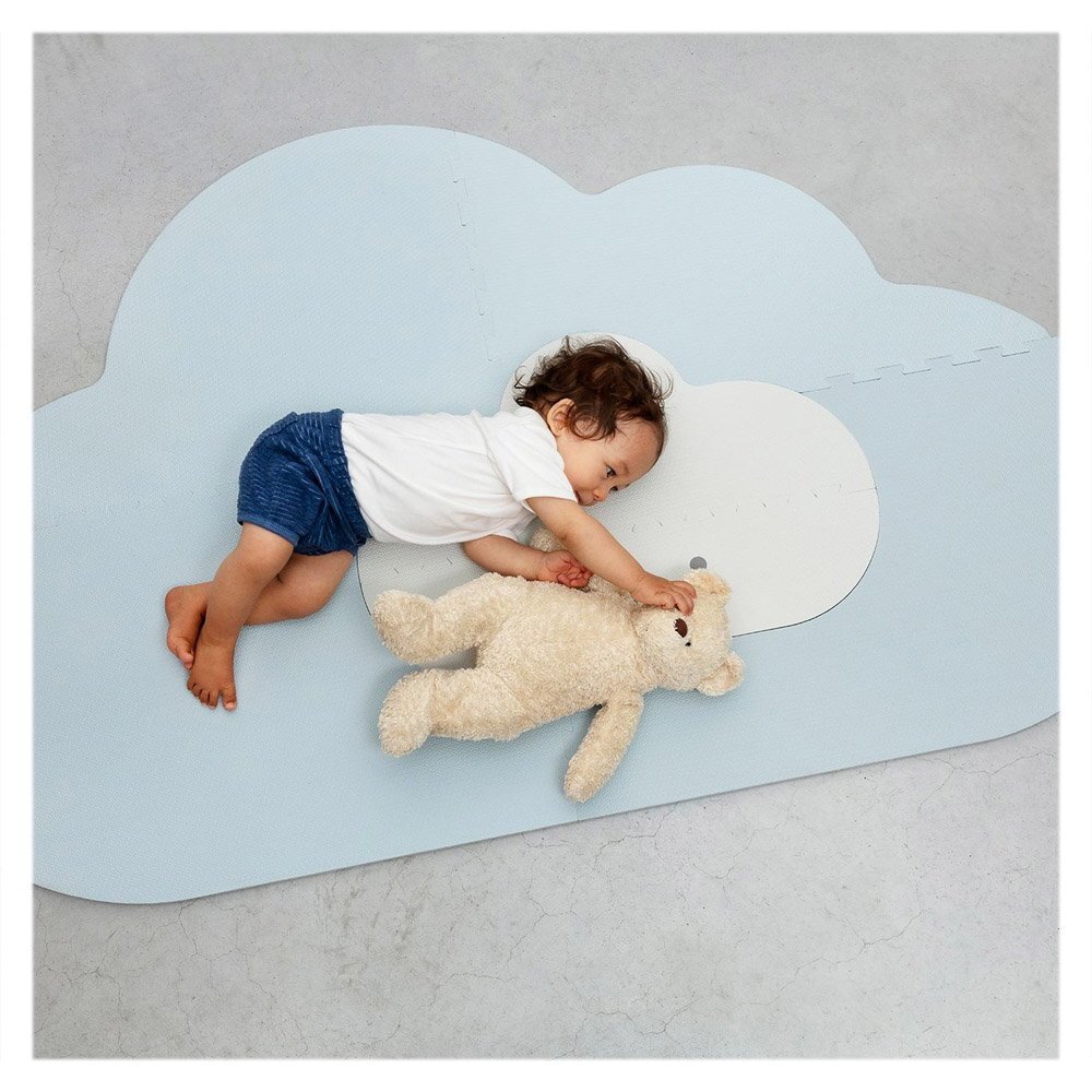 Quut Toys Saltea de joaca pentru copii din spuma norisorul albastru 145 cm