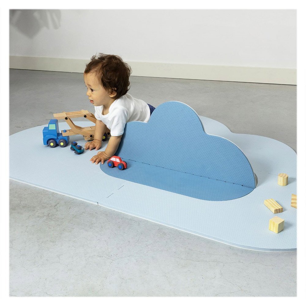 Quut Toys Saltea de joaca pentru copii din spuma norisorul albastru 145 cm