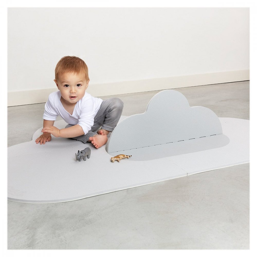 Quut Toys Saltea de joaca pentru copii din spuma norisorul gri 145 cm