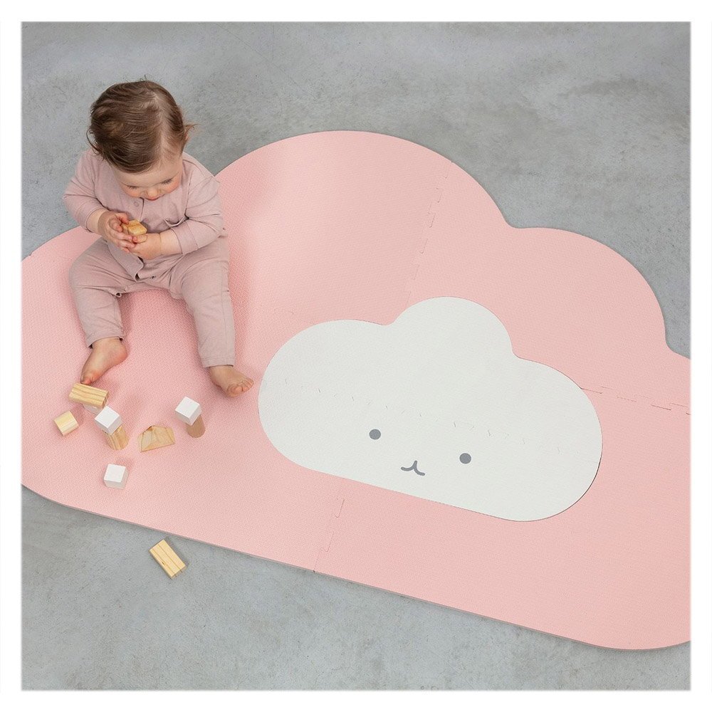Quut Toys Saltea de joaca pentru copii din spuma norisorul roz 145 cm