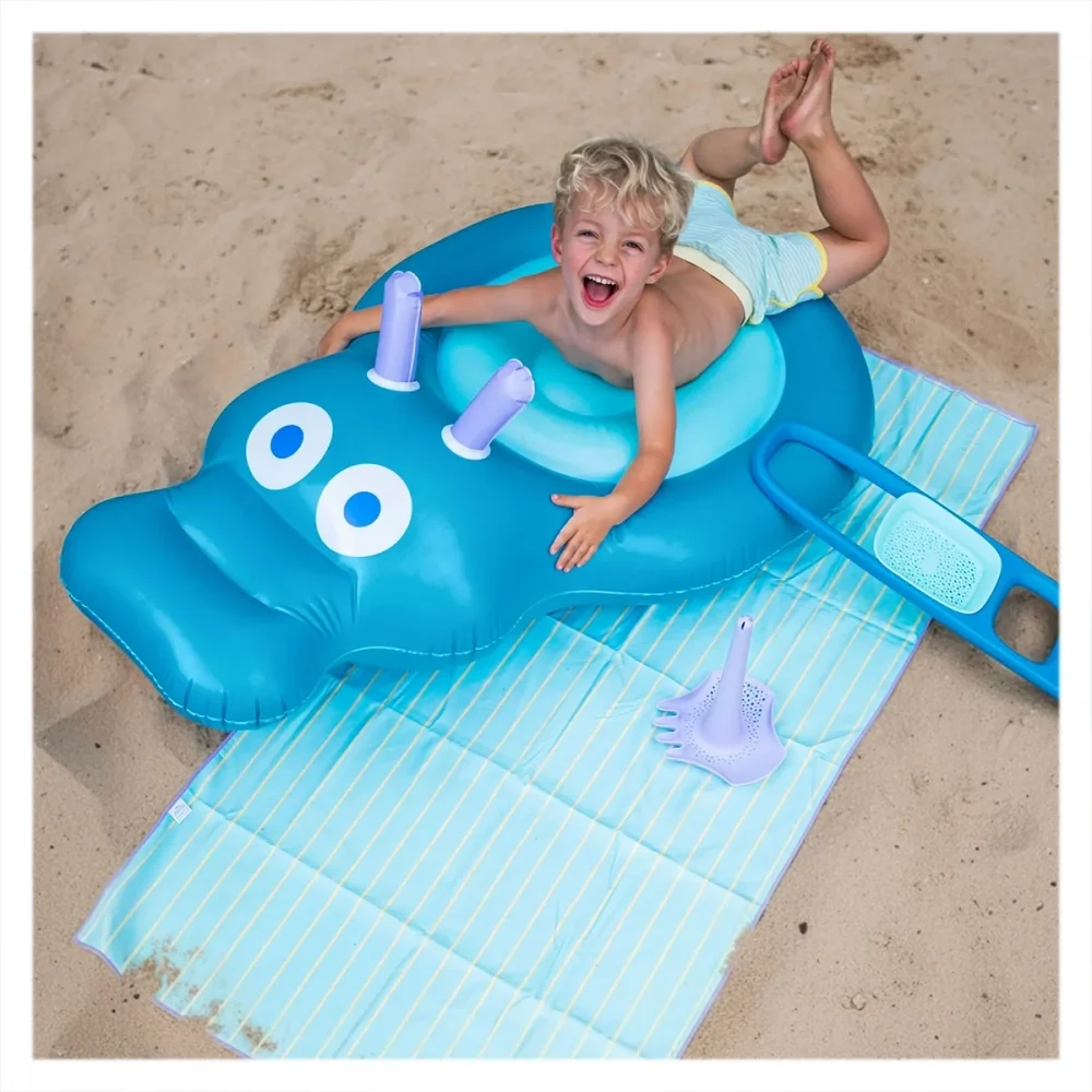 Quut Toys Saltea gonflabila Quut Hipopotam