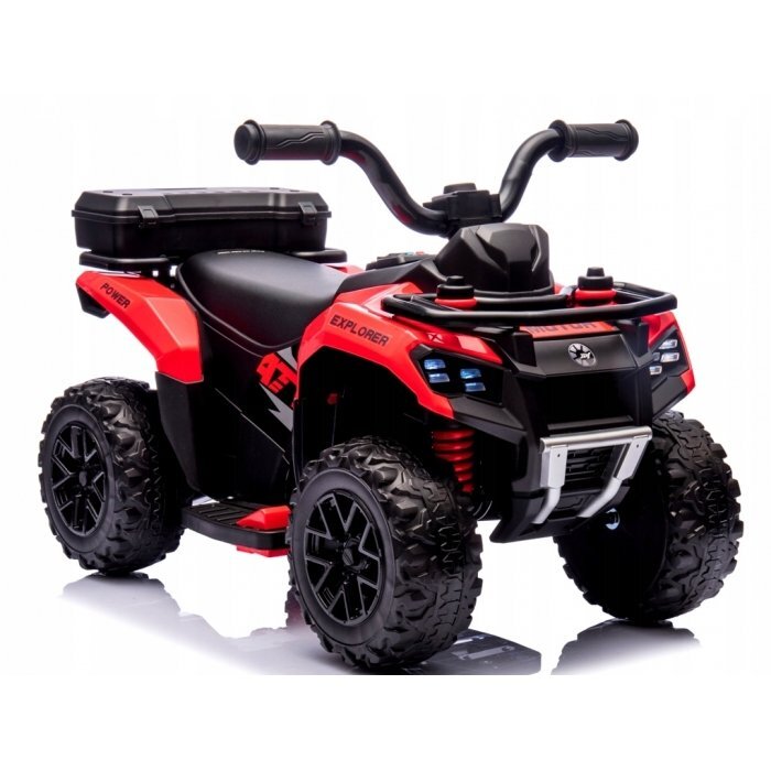 R-Sport ATV electric pentru copii J9 Rosu roti si scaun din plastic putere 25W 70x44x40 cm varsta 1.5-4 ani
