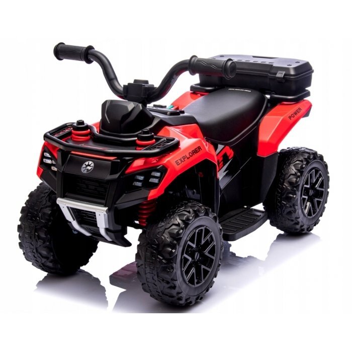 R-Sport ATV electric pentru copii J9 Rosu roti si scaun din plastic putere 25W 70x44x40 cm varsta 1.5-4 ani