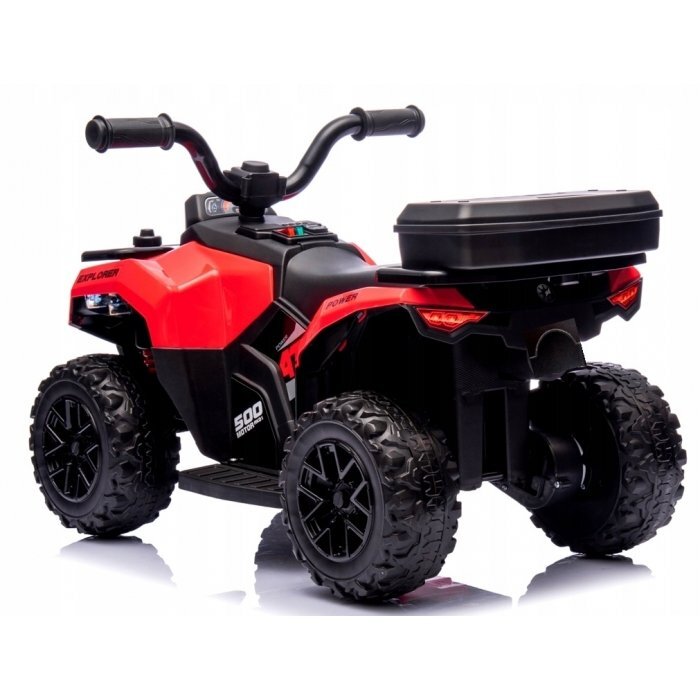R-Sport ATV electric pentru copii J9 Rosu roti si scaun din plastic putere 25W 70x44x40 cm varsta 1.5-4 ani