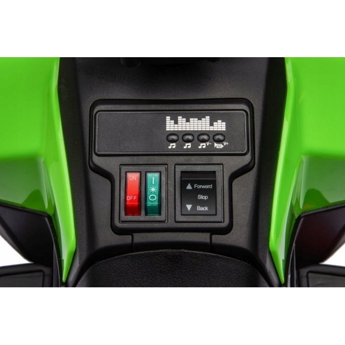 R-Sport ATV electric pentru copii J9 Verde roti si scaun din plastic putere 25W 70x44x40 cm varsta 1.5-4 ani