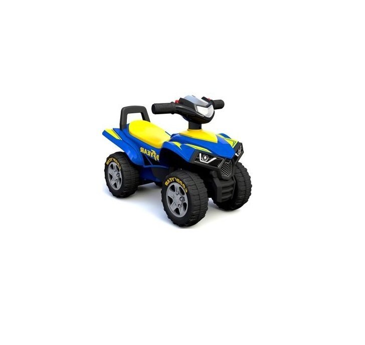 R-Sport Atv fara pedale pentru copii GoodYear 55Z-G Albastru actionat cu picioarele loc de depozitare sub scaun recomandat copiilor intre 1 si 3 ani volan cu melodii lumini