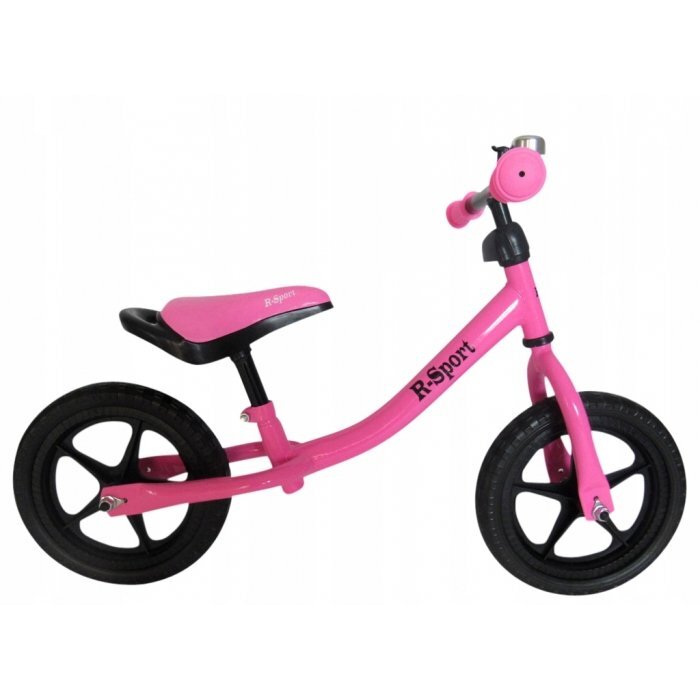 R-Sport Bicicleta copii fara pedale R1 roz varsta 2-5 ani roti din spuma EVA cadru usor din otel saua si inaltimea ghidonului sunt reglabile pana la 35 kg