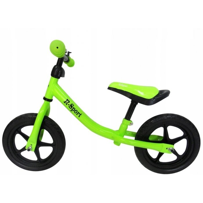 R-Sport Bicicleta copii fara pedale R1 verde varsta 2-5 ani roti din spuma EVA cadru usor din otel saua si inaltimea ghidonului sunt reglabile pana la 35 kg